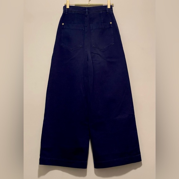 Chanel Quilted Belt Wide Leg Jeans Pants 34 - Picture 6 of 10